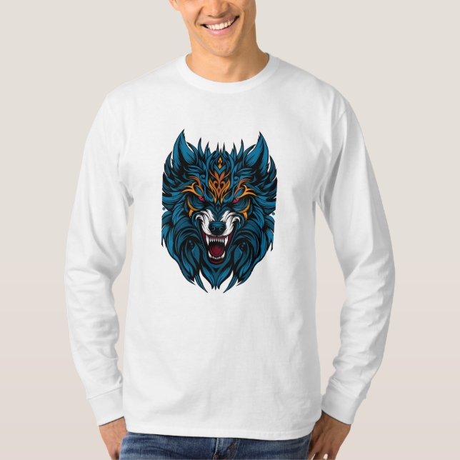 Camiseta lobo azul (Anverso)