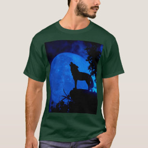 Camiseta Lobo azul de la luna