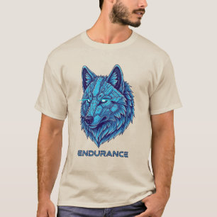 Camiseta Lobo Azul Futurista