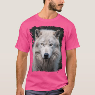Camiseta Lobo blanco animal zoológico de arte pop