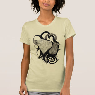 Camiseta Lobo blanco con arte tribal de Raven