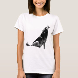 Camiseta Lobo blanco negro