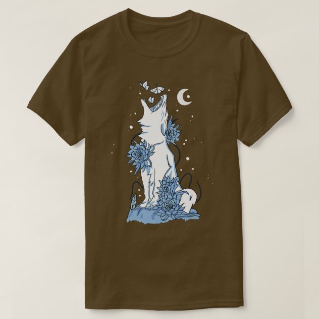 Camiseta Lobo blanco nocturno (Diseño del anverso)