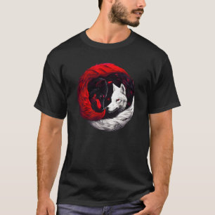 Camiseta Lobo blanco rojo de la luna