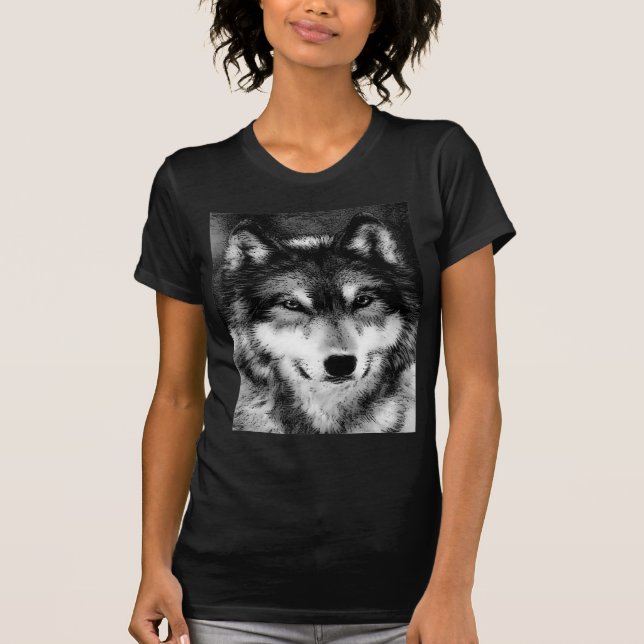 Camiseta Lobo blanco y negro (Anverso)