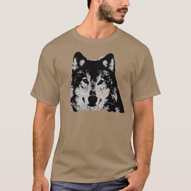 Camiseta Lobo blanco y negro (Anverso)