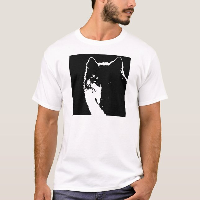Camiseta Lobo blanco y negro (Anverso)