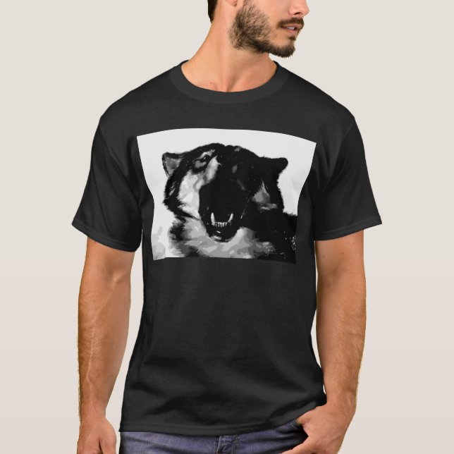 Camiseta Lobo blanco y negro (Anverso)