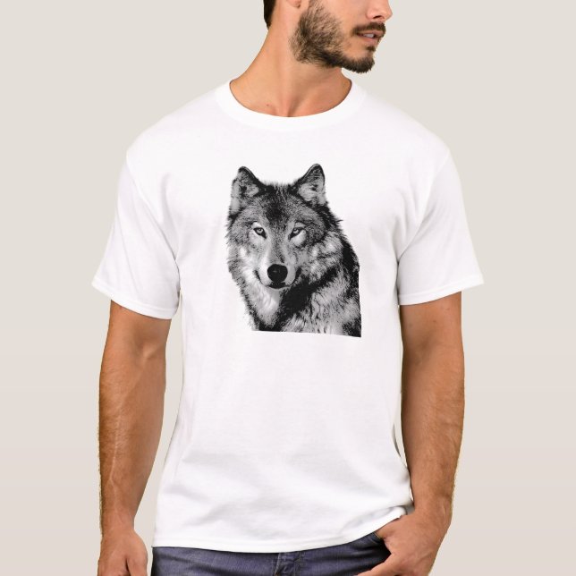 Camiseta Lobo blanco y negro (Anverso)