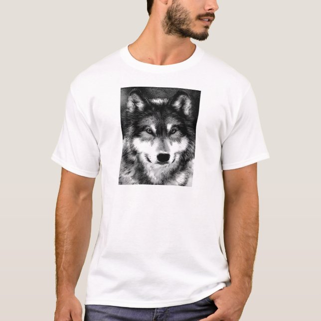 Camiseta Lobo blanco y negro (Anverso)