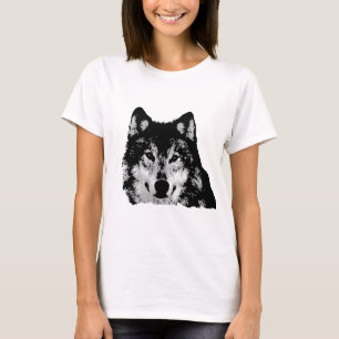Camiseta Lobo blanco y negro