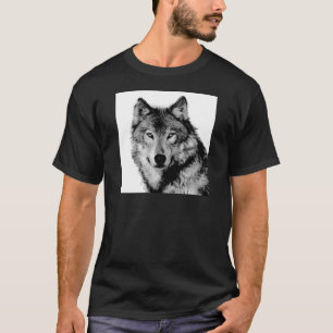Camiseta Lobo blanco y negro