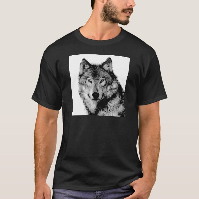 Camiseta Lobo blanco y negro (Anverso)