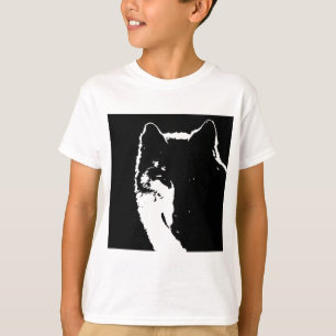 Camiseta Lobo blanco y negro