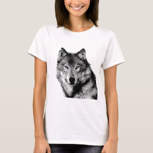 Camiseta Lobo blanco y negro