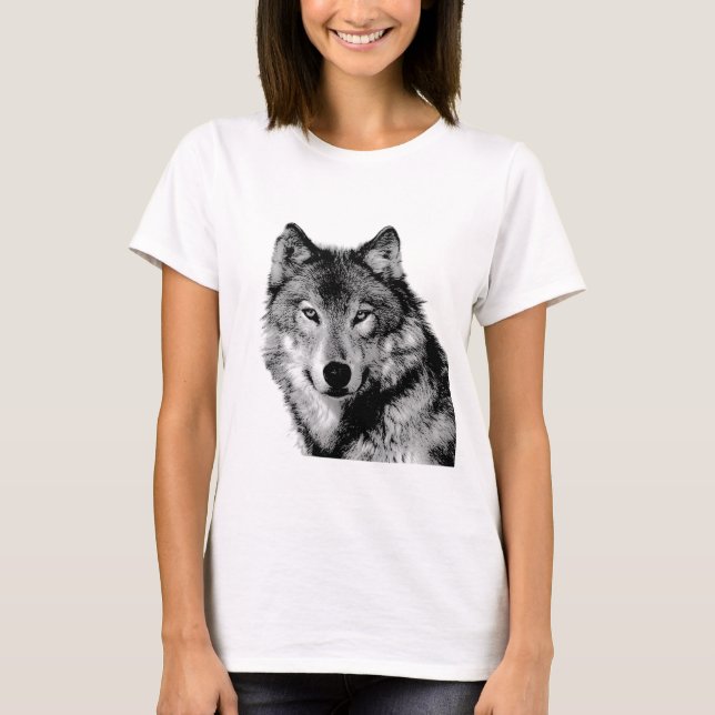 Camiseta Lobo blanco y negro (Anverso)