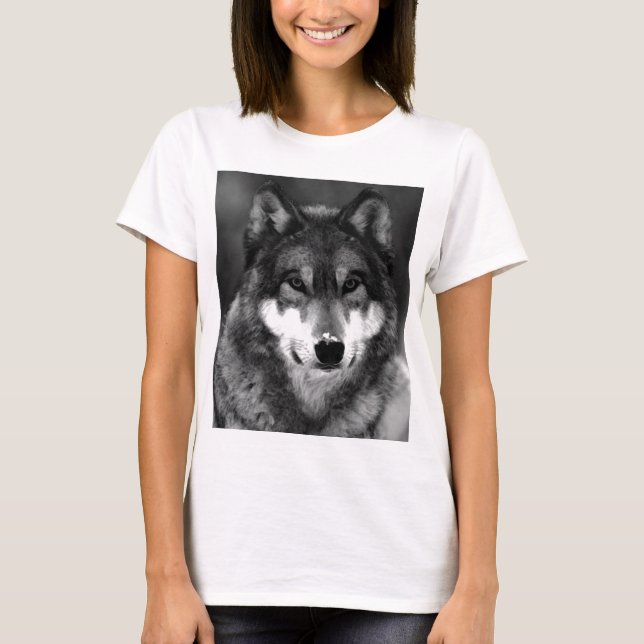 Camiseta Lobo blanco y negro (Anverso)