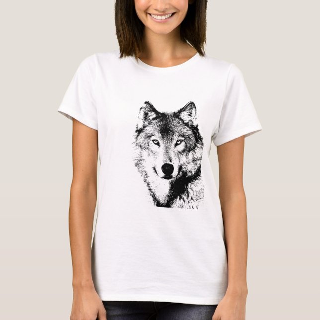 Camiseta Lobo blanco y negro (Anverso)
