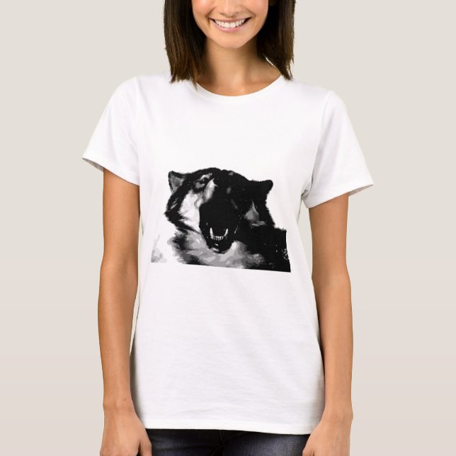 Camiseta Lobo blanco y negro (Anverso)