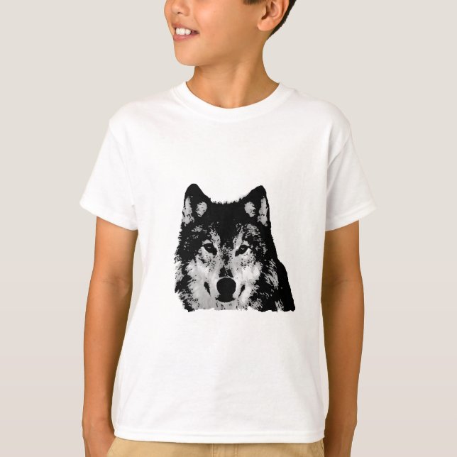 Camiseta Lobo blanco y negro (Anverso)