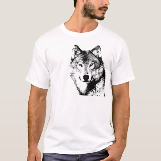 Camiseta Lobo blanco y negro (Anverso)