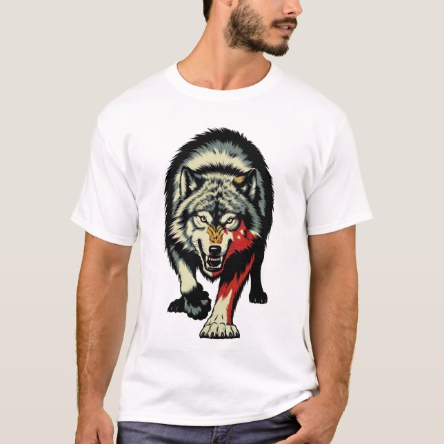 Camiseta Lobo Cazador (Anverso)