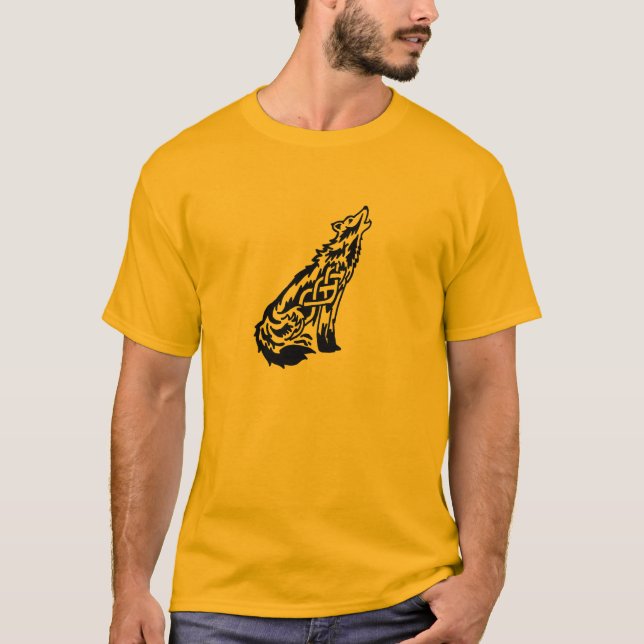 Camiseta Lobo céltico pagano (Anverso)