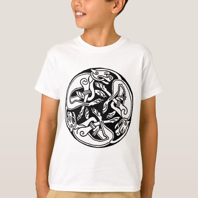 Camiseta Lobo céltico Triskelion (Anverso)