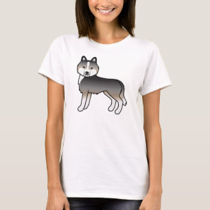 Camiseta Lobo Claro Husky Siberiano Gris Perro De Dibujos A