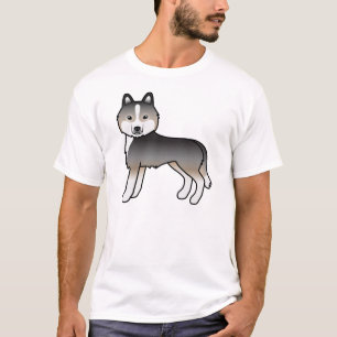 Camiseta Lobo Claro Husky Siberiano Gris Perro De Dibujos A