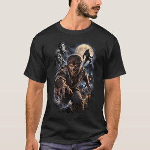 Camiseta Lobo Clásico Horror Vintage Monstruo