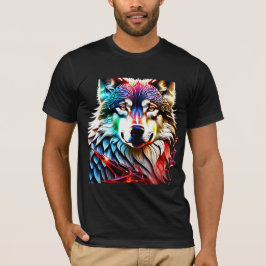 Camiseta Lobo colorido