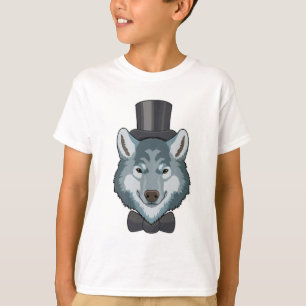 Camiseta Lobo como novio con lazo