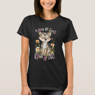 Camiseta lobo con flores lindos lobos luna animal alpha de
