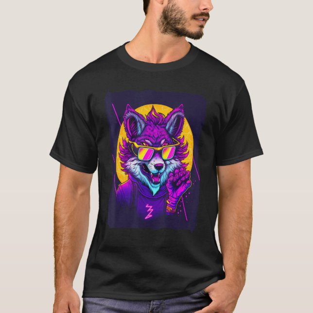 Camiseta Lobo con gafas de sol (Anverso)