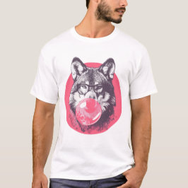 Camiseta Lobo con gafas y chicle