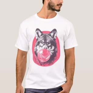 Camiseta Lobo con gafas y chicle