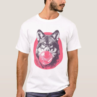 Camiseta Lobo con gafas y chicle