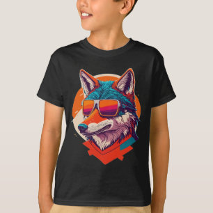 CAMISETA LOBO CUATITO CON GAFAS DE SOL.