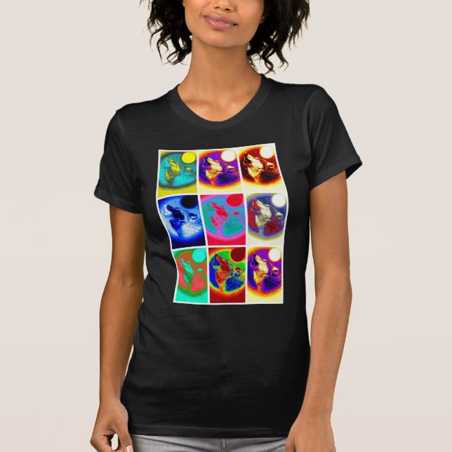 Camiseta Lobo de arte pop (Anverso)