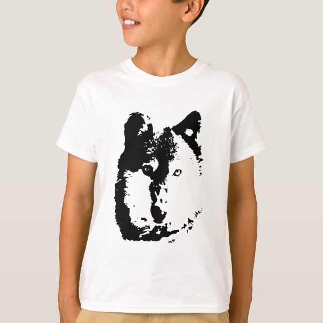 Camiseta Lobo de arte pop (Anverso)