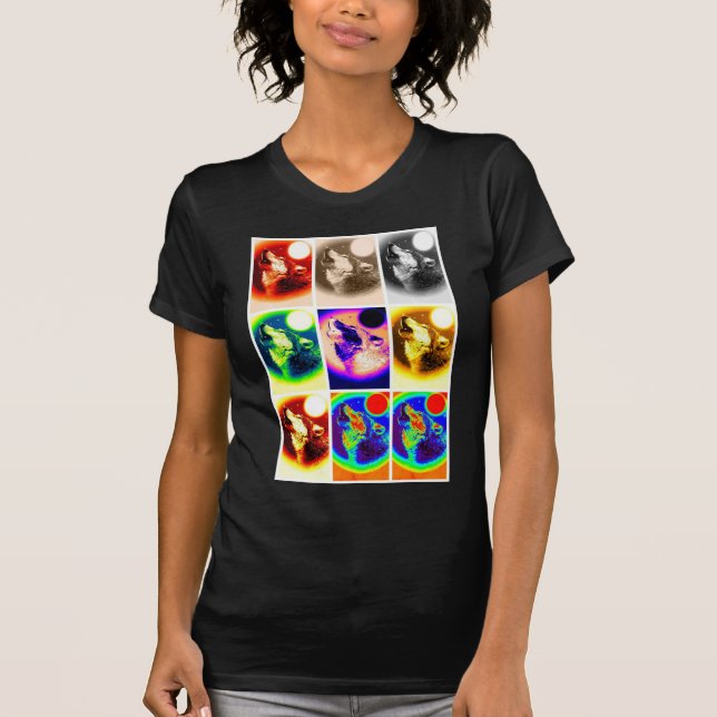 Camiseta Lobo de arte pop (Anverso)