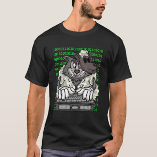 Camiseta Lobo De Ciberseguridad De Código Informático Vesti