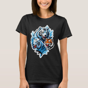 Camiseta Lobo de Escarcha & Tigre – Hielo y Poder