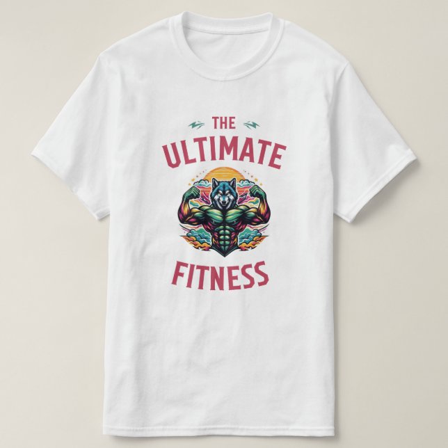 Camiseta lobo de fitness (Diseño del anverso)