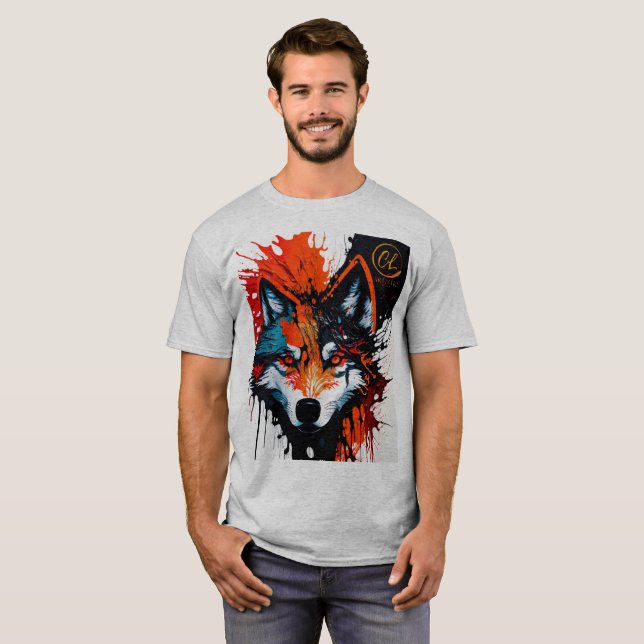 Camiseta Lobo de Fuego (Anverso completo)