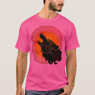 Camiseta Lobo de fuego Viking Nórdico Scandinavia Céltico