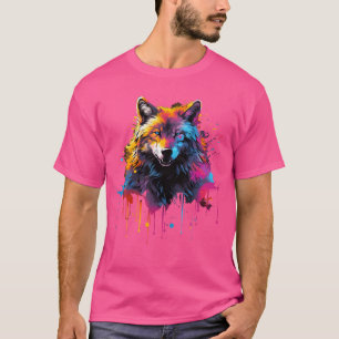 Camiseta Lobo De Guay Sobre Lobo Pintado