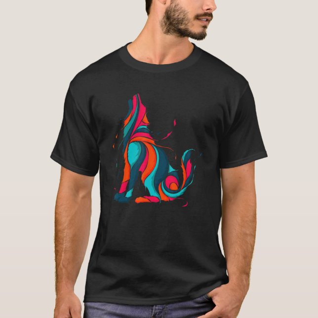 Camiseta Lobo de Guay Wild Retro Howling Wildlife Animals W (Anverso)