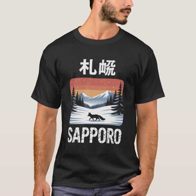 Camiseta Lobo de invierno de Sapporo (Anverso)